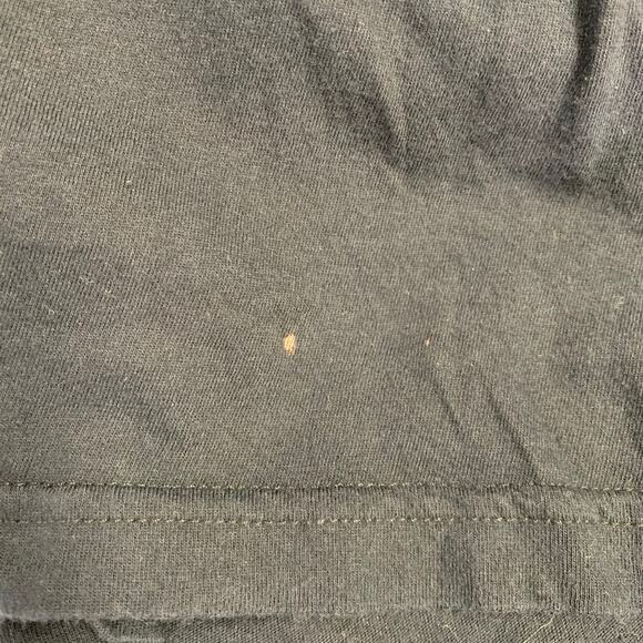 JOHN GALLIANO Size S Black Monogram Print Cotton V-Neck T-shirt - Picture 7 of 9